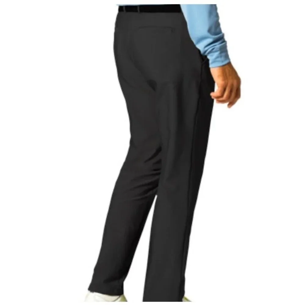 Greg Norman Mens Black Stretch Golf Pants Flat-Front Relaxed 36X30  (bin U199)